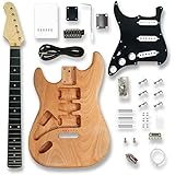 DIY Left-handed ST Electric Guitar Kits, okoume Body