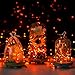 YIHONG 2 Sets Orange Fairy String Lights Battery Operated,16.4ft 50Leds Twinkle Firefly Lights with Remote Control Fairy Lights for Halloween Christmas Bedroom Patio Wedding Party Indoor Outdoor Decor