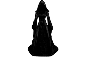 Kahbin Women Hooded Gothic Dress Medieval Corset Renaissance Dress Victorian Dress Halloween Costume
