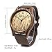 Bewell Casual Natural Wood Watch for Men Round Dial Quartz Analog Canvas Band W124B (Zebra Wood)