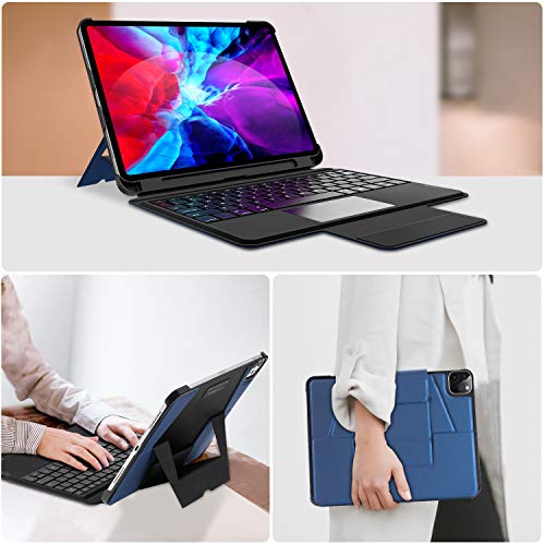 iPad Pro 11 Inch 2021 Case with Keyboard, Keyboard for iPad Air (4th Generation) Touchpad