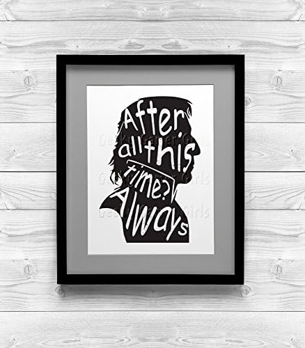 Snape Poster | Snape Silhouette | Minimalist Poster | Harry Potter Poster | Always 11x17 no frame or mat
