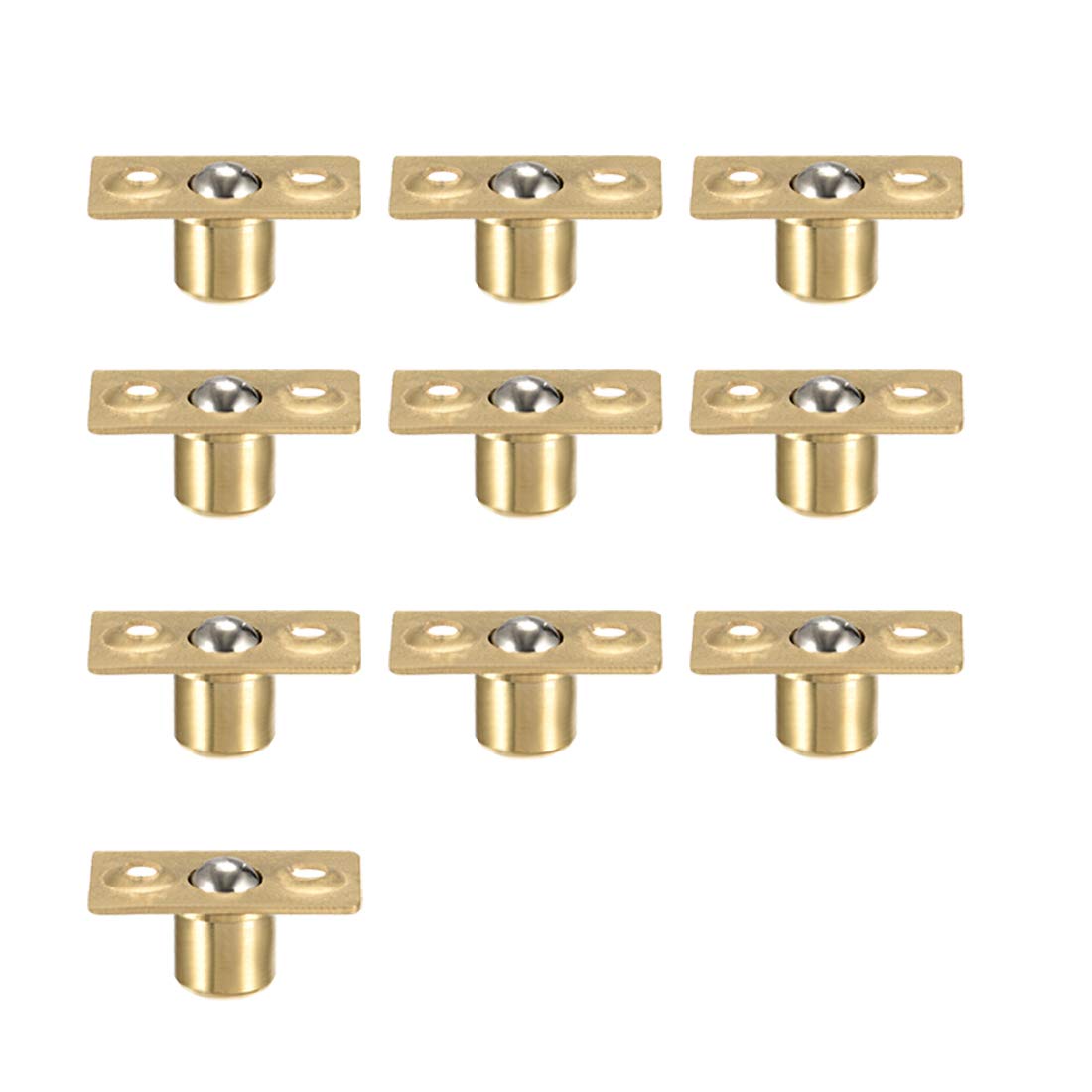 sourcing map Door Cabinet Closet Drawer 8mm Shaft Dia Brass Ball Catch Latch Catcher 10 Sets