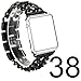 Wearlizer Black Compatible with iWatch Band 38mm 40mm 41mm Womens Mesh Loop Stainless Steel Replacement Dress Chain Metal Strap Beauty Wristband Bracelet Series SE 7 6 5 4 3 2 1