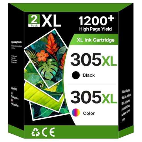 305 305 XL Replacement Cartridge for HP 305 XL Black and Colour Compatible with Ink 305, for HP Deskjet 2820e 2720e 2722e 4220E 2700 2720E 2720 4122E 4222E 4120E Envy 6032E 6400E 6400E 020e