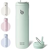 BOTTLE BOTTLE Insulated Water Bottle 24oz with Straw Lid and Handle for Sports Travel Gym Stainless Steel Water Bottles Double-Wall Vacuum Metal Leak Proof BPA-Free