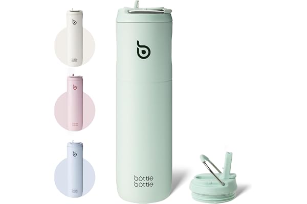 Bottle Bottle Insulated Water Bottle 24oz with Straw Lid and Handle for Sports Travel Gym Stainless Steel Water Bottles Doubl
