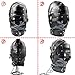 YiFeng Fetish Mask Head Hood with Lockable Blindfold & Dildo Penis Mouth Gag Costume Bondage Adult Sex Toys BDSM (Black)