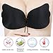 Women Strapless Bra Self Adhesive Wing Shape Silicone Invisible Push-up Bra Black Cup B