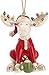 Lenox 2017 Marcel The Bedtime Moose Ornament Red pajamas Eggnog Candy cane