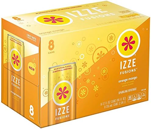 Izze Fusions Orange Mango Sparkling Beverage 8-12 fl. oz. Box (Pack of 3)