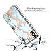 BAISRKE iPhone Xs Max Case, Shiny Rose Gold Marble Heavy Duty Hybrid 3-Layer Full-Body Protect Case Cover for iPhone Xs Max [6.5 inch] - White