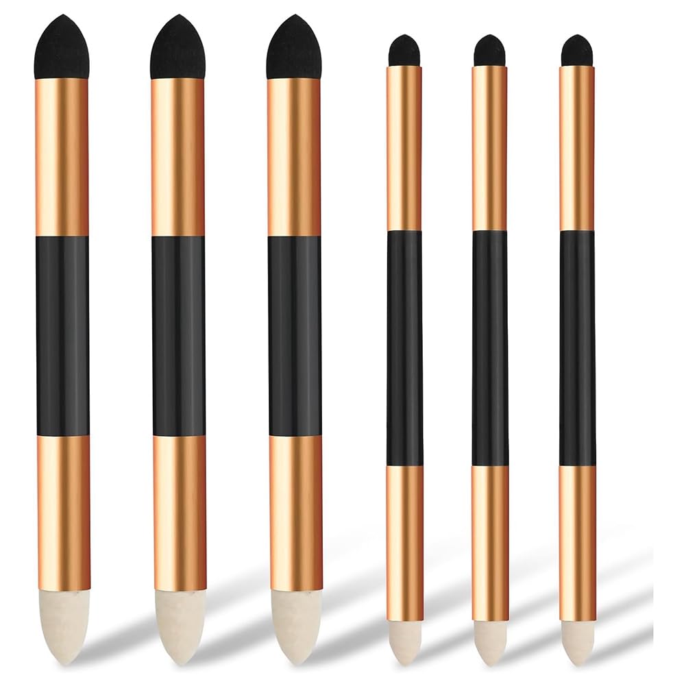 Tebbomp 6pcs Artist Blending Sponge Pen, 2 Sizes Double-Headed Detail Blending Stump Pen Sketch Pen Brush