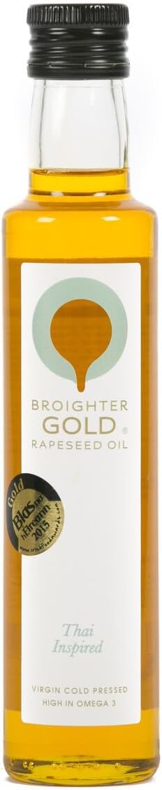 BROIGHTER GOLD Rapeseed Oil - Thai Inspired Flavor 250ml Bottle, Quality Healthier Alternative Cooking and Dressing Oil