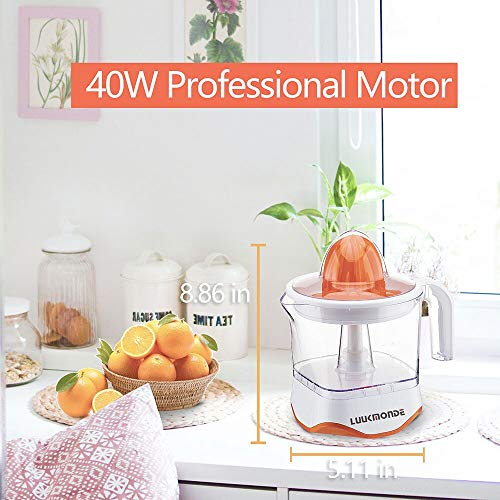 Electric Citrus Juicer with pulp control filter and dust proof cover