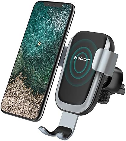 Wireless Car Charger, Steanum QI Gravity Car Mount Air Vent Phone Holder, Fast Charge for Samsung Galaxy S9/S9+/S8/S7, Standard Charge for iPhone Xs/MAX/XR, iPhone X, 8/8 Plus and Qi Enabled Devices