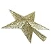 NICEXMAS Christmas Tree Toppers Star Treasures Glittered Decoration Ornament, 9 inch (Gold)