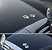 Axe Sickle 3D Chrome Dog Paw Footprint Sticker Decal Auto Car Emblem Decal Decoration (4pcs)