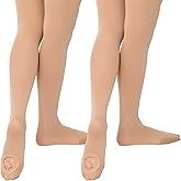 MANZI Women's Dance Tights Pink Convertible Ballet Stockings Ultra Soft Transition Leggings for Adults Girls