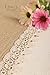 Ling's Moment 12x108 Inch Burlap Cream Lace Hessian Table Runners Jute Fall Spring Ester Decor Rustic Country Barn Wedding Party Decoration Farmhouse Decor