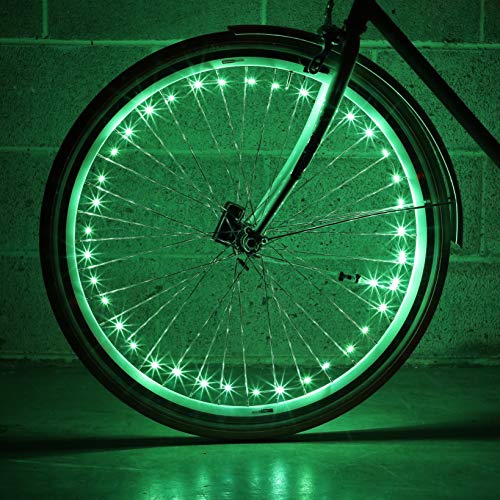 Monkey Light NLX1 LED Bike Wheel Lights, Assembled in USA. Attaches to Spokes Near The tire. 100% More: 40 LEDs Included. Fully Waterproof and Durable Cool Bicycle Safety Accessory. (Green) - Thumbnail 7