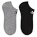 adidas Youth Originals Trefoil 6-Pack No Show Socks, Heather Grey/Black/White, Medium