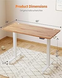 BANTI 63'' Standing Desk, Electric Stand up Height