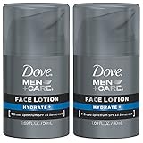 Dove Men+Care Face Lotion, Hydrate+ 1.69 oz (Pack of 2)