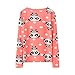 MyFav Children Girl Pajama Long Sleeve Sleepwear Cute Big-Eye Panda Nightclothes (1-Red Panda, 10 Years)