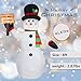 Fanshunlite Christmas Inflatable 8 FT Snowman with Hat Lighted Blow-Up Yard Party Decoration for Xmas Inflatable Outdoor Indoor Home Garden Family Prop Yard