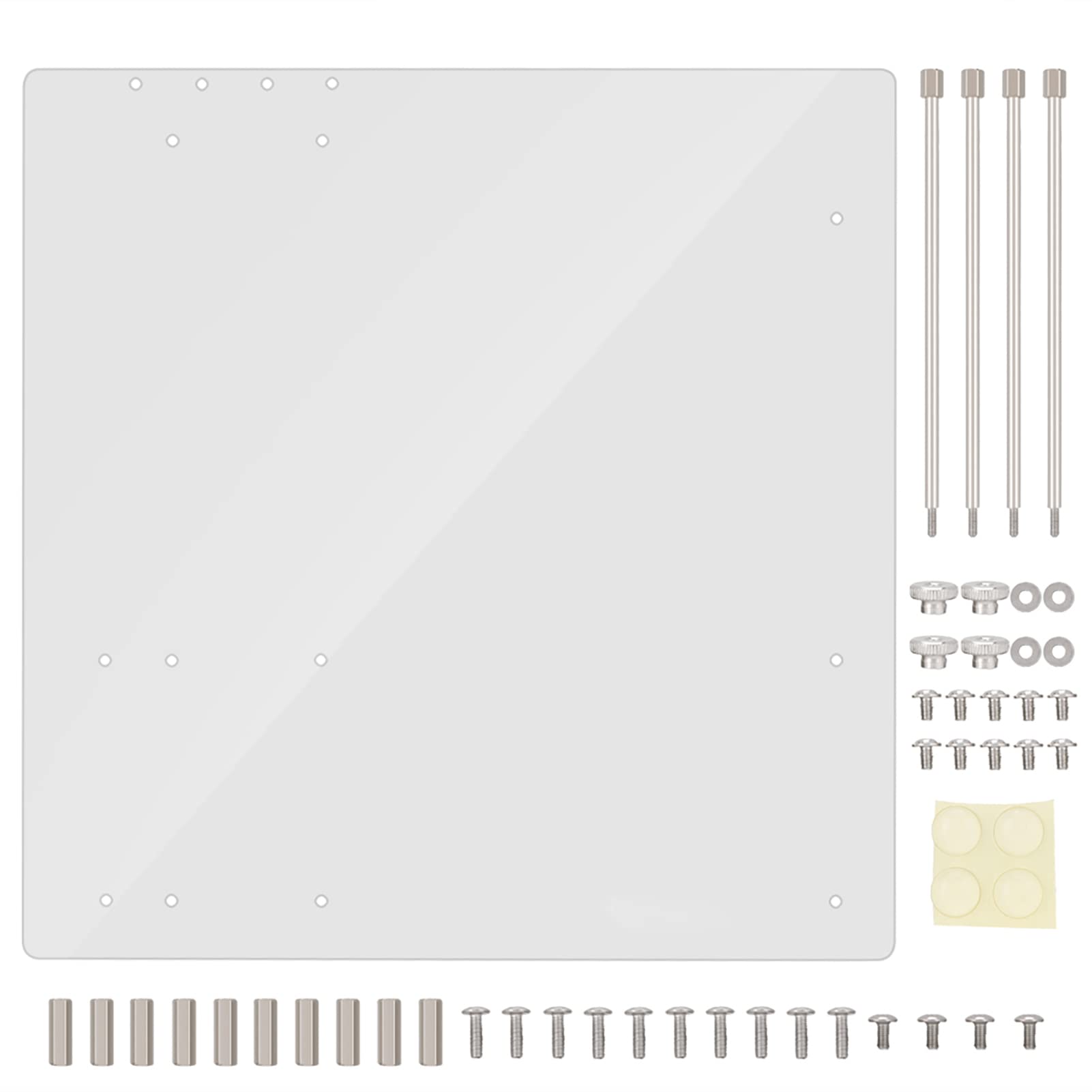 SUNGOOYUE M-ATX Computer Case Open Frame, 4mm Transparent Acrylic Frame PC Test Bench DIY Base Stand For M-ATX Motherboard