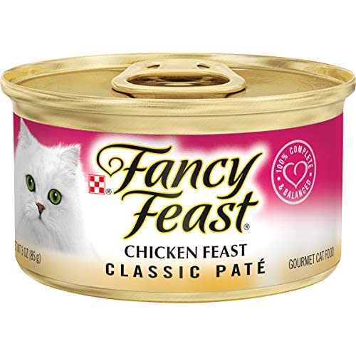 FANCY FEAST CHICKEN FEAST CLASSIC PATE COLLECTION GRAIN FREE WET CAT FOOD MULTI-PACK – (PACK OF 24) 3 OZ. PULL-TOP CANS