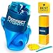 Perfect Hydrate Leak-Proof Collapsible Water Bottle - BPA-Free Silicone Foldable Bottle for Hiking, Tracking, Cycling & Sports + Cleaning Brush (Medium, Blue)