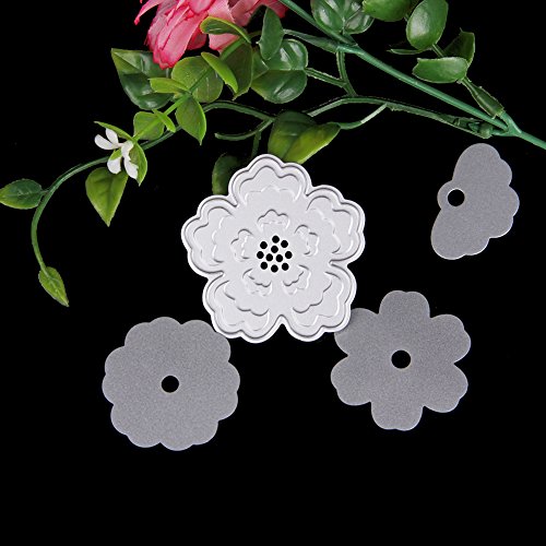 NNDA CO 4PCS Flower Metal Cutting Dies Stencils DIY Scrapbooking Album Paper Card Craft
