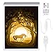 Papercut Light Boxes, Night Light Lamp of Creative Light Paintings - Fairy Butterfly (Unicorn)