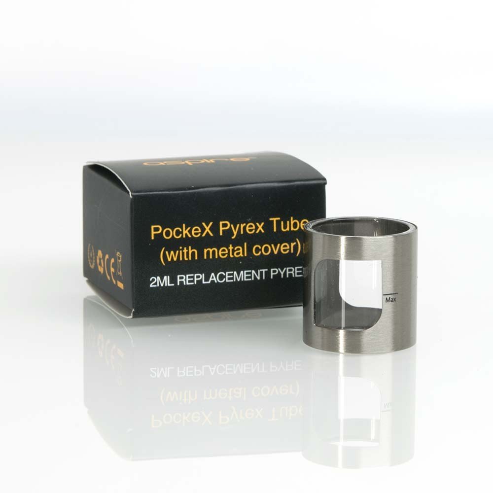 Replacement Pyrex Glass Piece For The ASPIRE POCKEX AIO KIT All Colours (Silver)