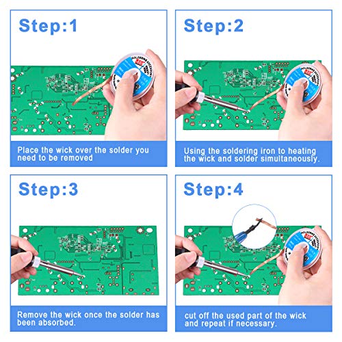 image for Crazepony Desoldering Pump, Desoldering Wick, Micro Shear Wire Cutter 