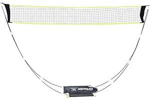 KIKILIVE Badminton Net and Set, Portable Badminton Net with Stand Carry Bag, Folding Volleyball Tennis Badminton Net Easy Setup for Outdoor/Indoor Court, Backyard, No Tools or Stakes Required