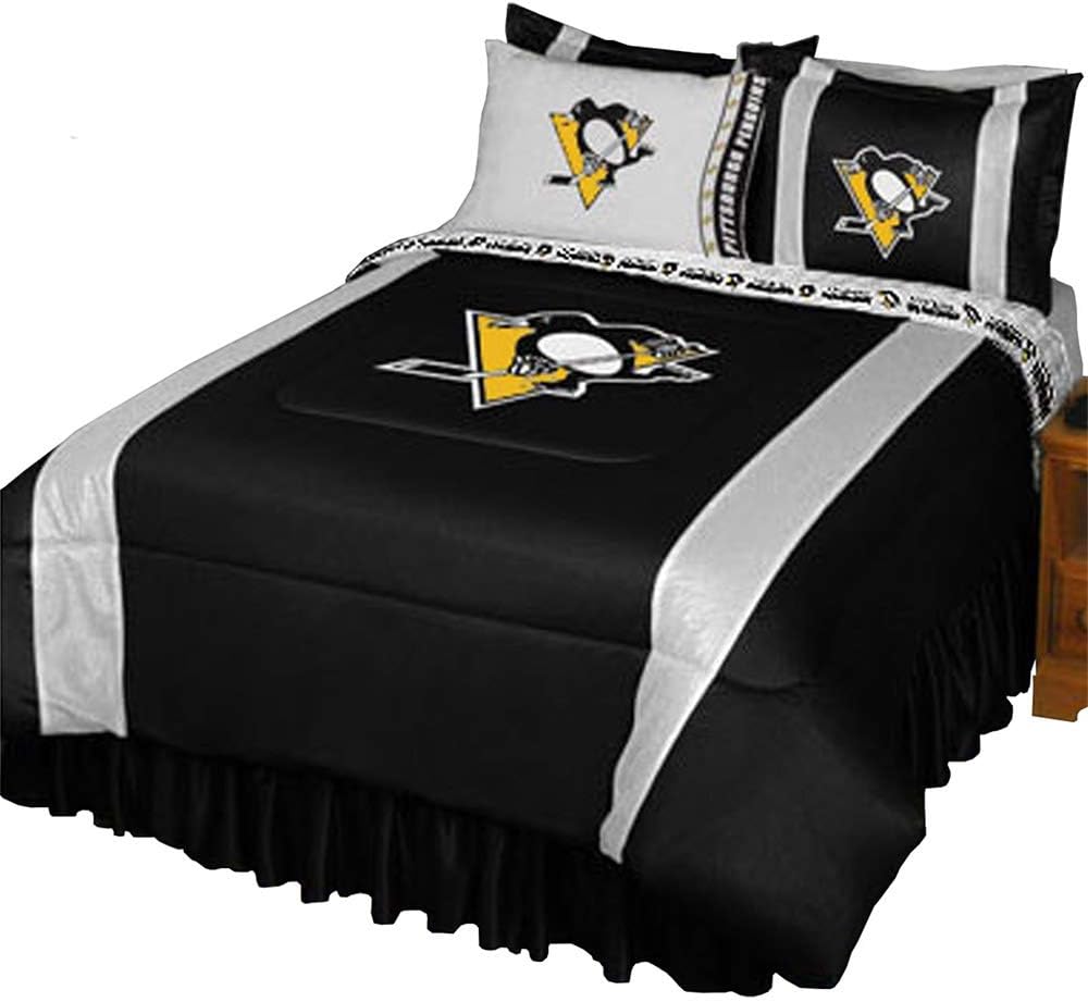 NHL Pittsburgh Penguins 5pc BED IN A BAG Queen Bedding Set Amazon