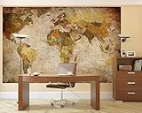 LB Prepasted Wall Mural Foto Wall Decor, World Map, 82.7 inch- 55.5 inch WITH BONUS ONLY FOR YOU
