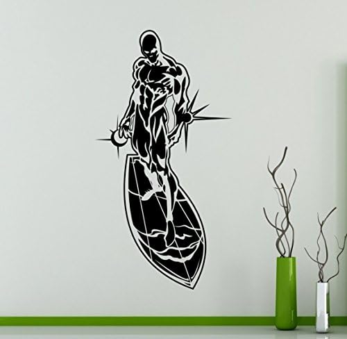 Silver Surfer Wall Decal Comics Superhero Vinyl Sticker Home Decor Ideas Interior Removable Kids Room Wall Art 1(ssf)