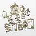 Youdiyla 100g Birdcage Charms Collection - Hollow Bird Cage Love Bird Cage Bird in a Cage Metal Pendants for Jewelry Making DIY Findings (Bronze HM30)