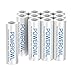 AAA Rechargeable Batteries, POWEROWL High Capacity Triple A Batteries 1000mAh 1.2V NiMH Low Self Discharge HR03, 12 Pack primary