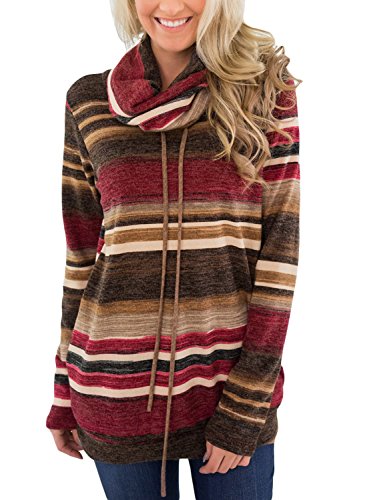 Stripe Print Cowl Neck Pocket Black Sweatshirt Stripe Print Cowl Neck Pocket Black Sweatshirt