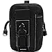 CAMTOA Multi-Purpose Poly Tool Holder EDC Pouch Camo Bag Military Nylon Utility Tactical Waist Pack Camping Hiking Pouch (Black 1)