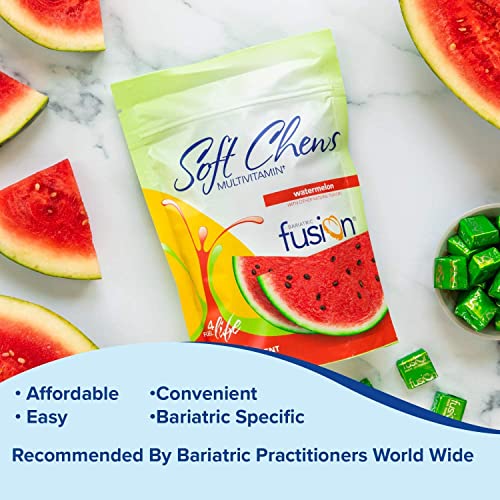 Bariatric Fusion Bariatric Multivitamin Soft Chew Watermelon Fruit Flavor Chewy for Post