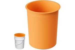 BUCKET LINER - 5 Gallon Bucket Liner Reusable Bucket Saver for Concrete Mix Thinset Paint, Silicone Bucket Liner with Graduat