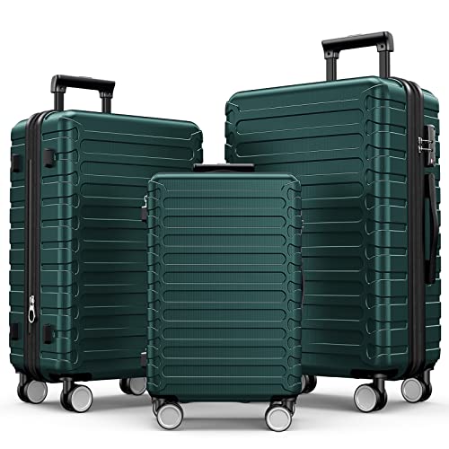 SHOWKOO Luggage Sets Expandable ABS Hardshell 3pcs