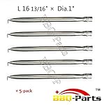 Hongso SBZ361 (5-pack) Universal Straight Stainless Steel Pipe Burner for Nexgrill, Charmglow, Costco Kirkland, Permasteel,Perfect Glo, Sterling Forge, and Other Grills (16 13/16"x1"dia)