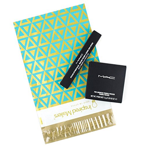 Poly Mailers DELUXE Gold and Aqua Triangles - Choose 6x9, 10x13 or 14.5x19 Sizes - Unpadded Shipping Envelopes (6 x 9)